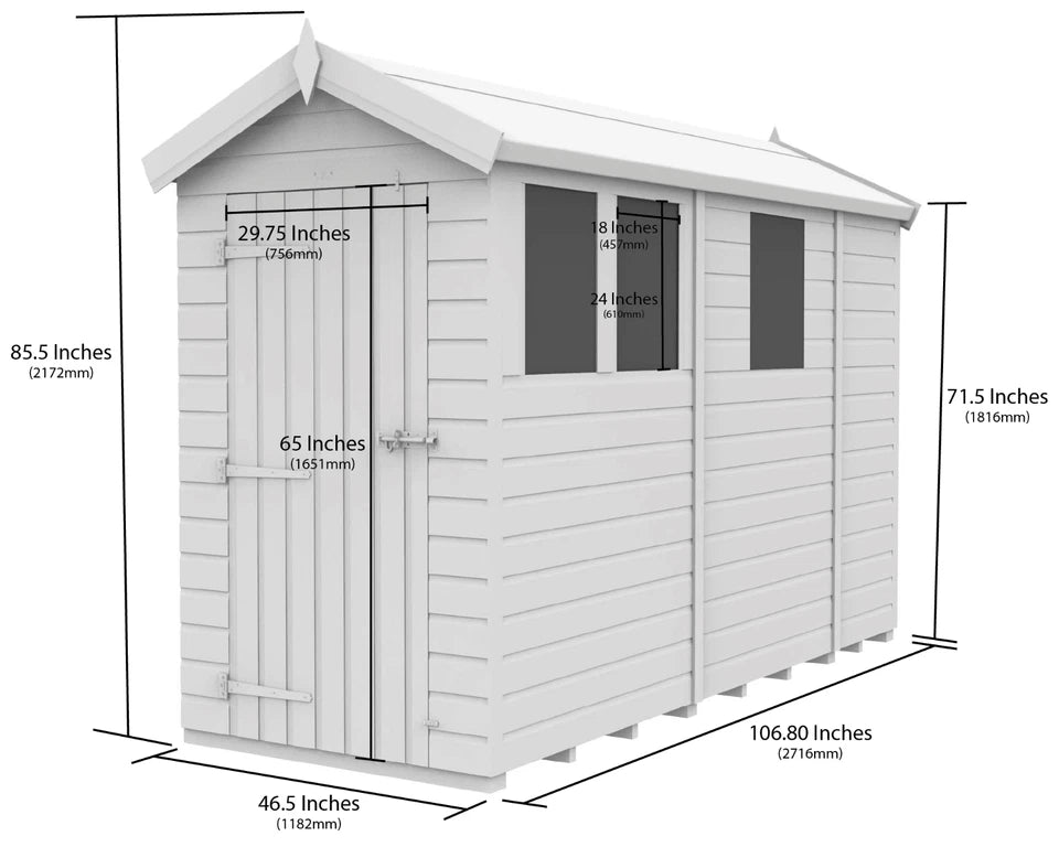 Premium Wooden Garden Storage Shed 4x9ft