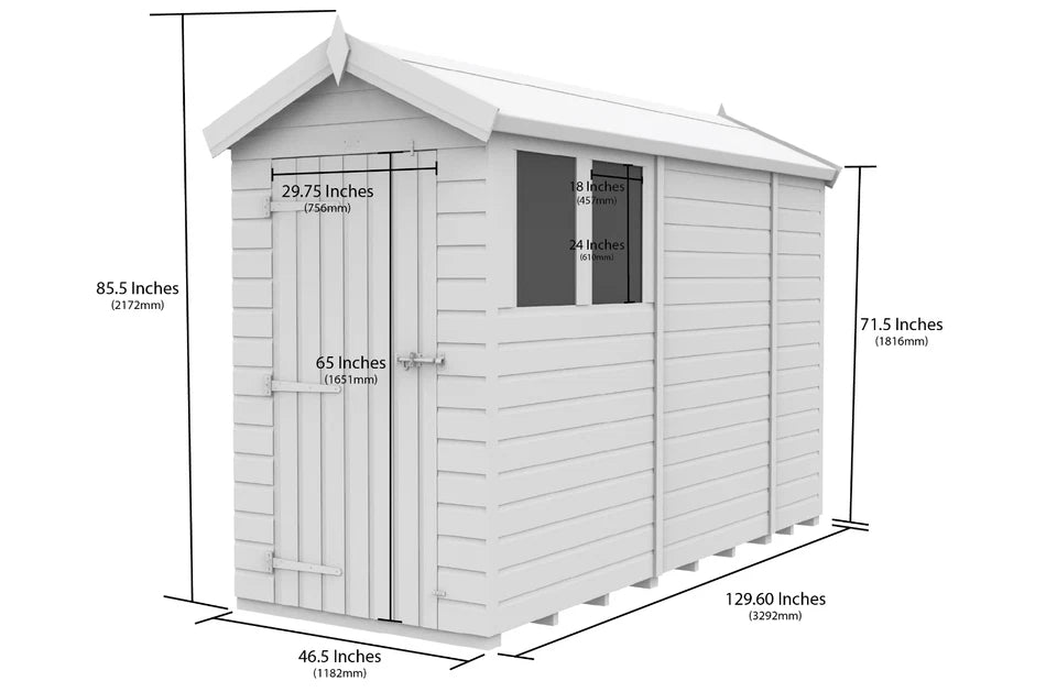 Premium Wooden Garden Storage Shed 4x11ft